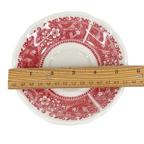 Syracuse China Strawberry Hill Cup Saucer Set of 2 Restaurant Ware Vintage USA - Picture 6 of 8